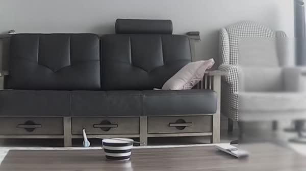 家庭摄像头破解强开TP白肤姐姐淘宝新买的情趣自慰道具躺在沙发上研究研究体验一下